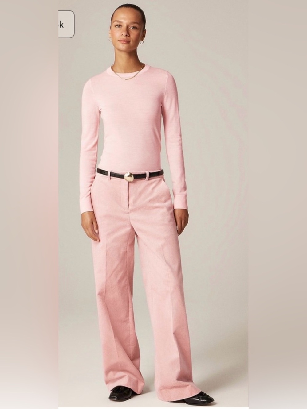 J.Crew Carolyn fitted crewneck sweater in merino wool in heather shell